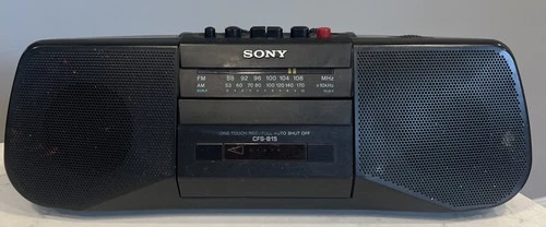Sony CFS-B15 Boombox AM/FM Radio Cassette-Recorder Tape Player Fully Tested