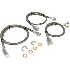 3X Stainless Brake Hose Line Kit for 1988-96 Chevy GMC K1500 K2500 4WD 4" Lift
