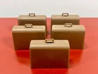 1962-1963 Tonka Airlines Luggage (5 Brown) All Original Very Nice