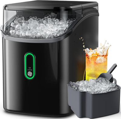 Nugget Ice Maker Countertop, Pebble Ice Makers with Crushed Soft Chewable Ice, 3