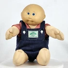 Vtg 1985 Coleco Cabbage Patch Kid Bald Blue Eyes 15" Signed Xavier Roberts Spots