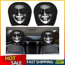 2x Funny Cartoon Car Headrest Covers Scary Face Funny Eyes Seat Cover Universal 2x Funny Cartoon Car Headrest Covers Scary Face Funny Eyes Seat Cover Universal