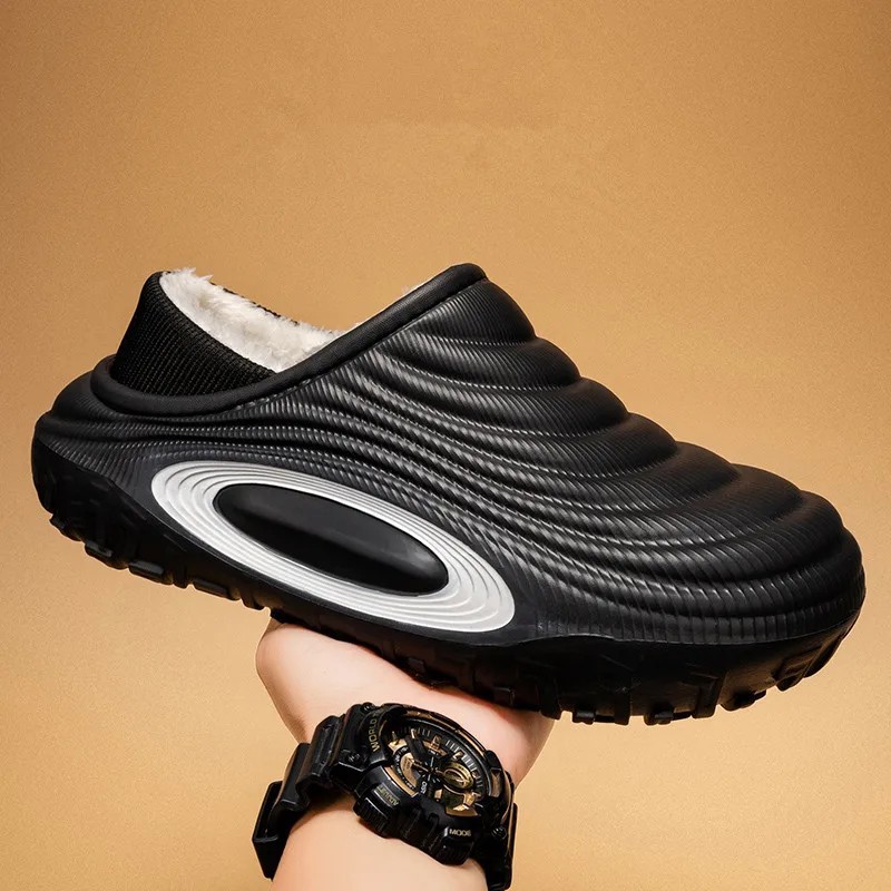 Winter Warm Men Slippers Waterproof Warm Shoes