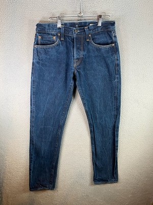 Bluer Than Indigo Selvedge Jeans Mens 32x32 Blue Slim Portland Button Fly USA
