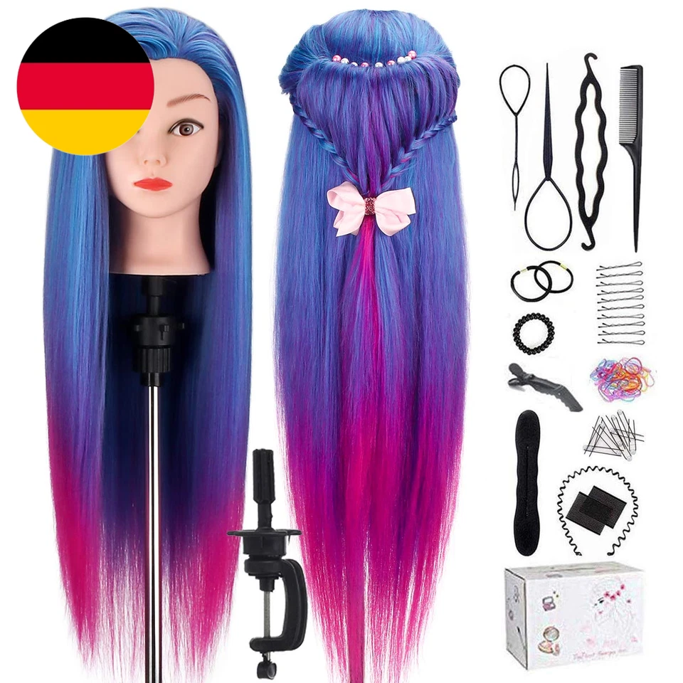 Topdirect 66Cm/26 Zoll Übungskopf Frisierkopf Friseur 100% Synthetisches Haar Pe