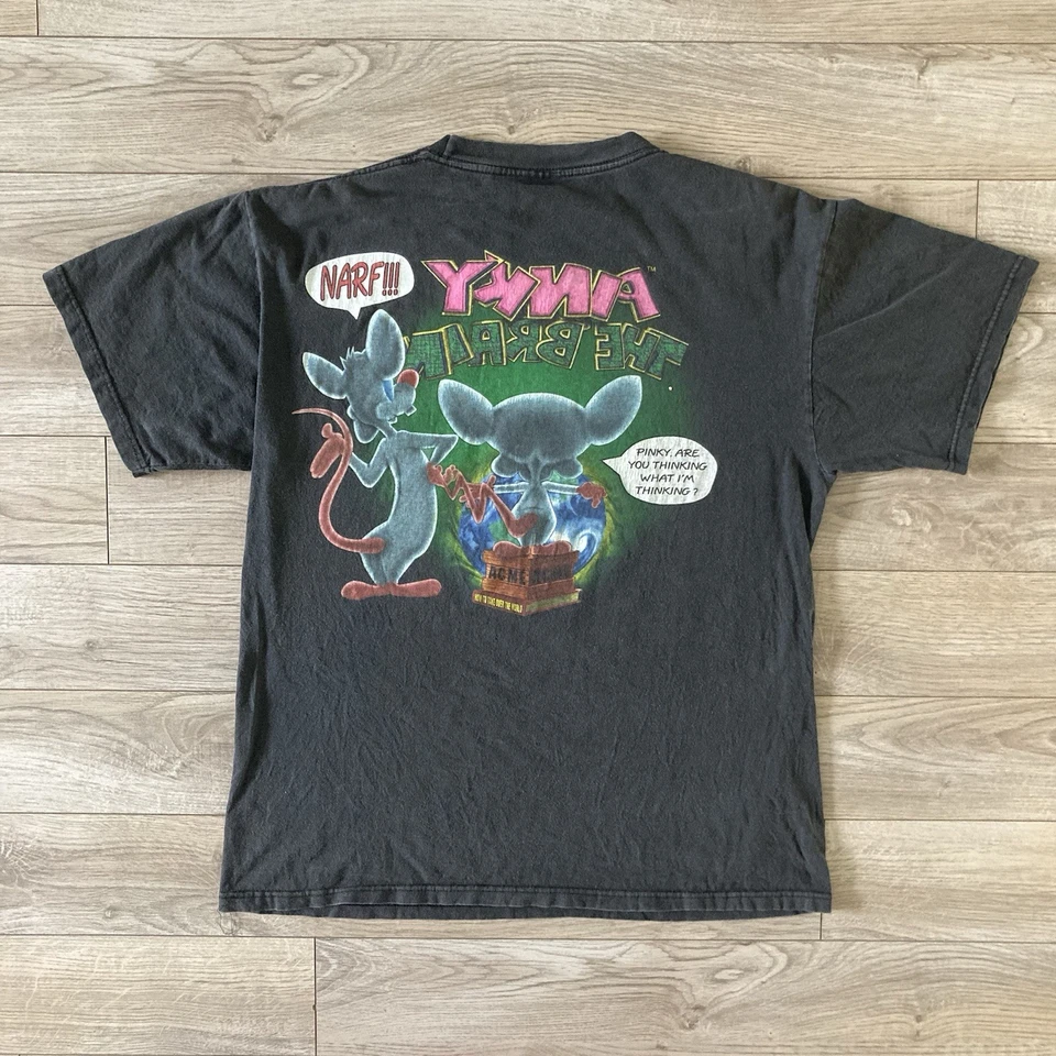 90s Pinky And The Brain Six Flags tee L - Image 3 of 4
