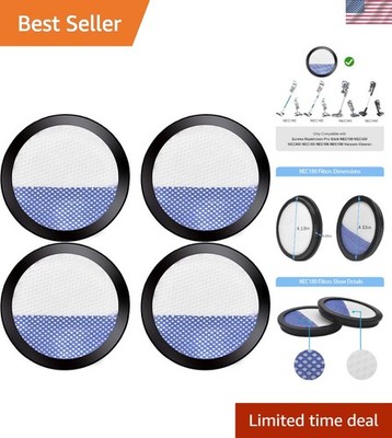Compact 4-Pack Vacuums Filters for Eureka Rapidclean Pro - Reusable & Efficient