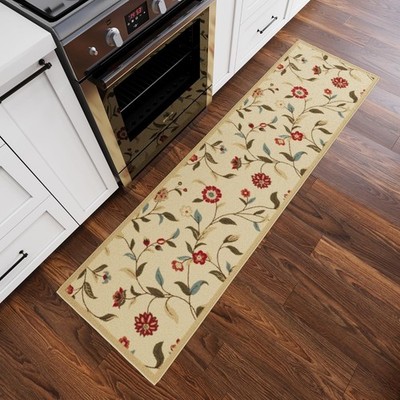 Hallway Runner Rug 1'10'' x 6' Non Slip Floral Area Rugs Easy to Clean Laundry