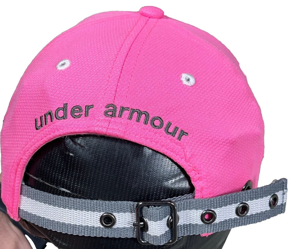 Gorra Under Armour Panel Mujer Correa Trasera Negra Rendimiento Correr BT24 Foto 2 de 4