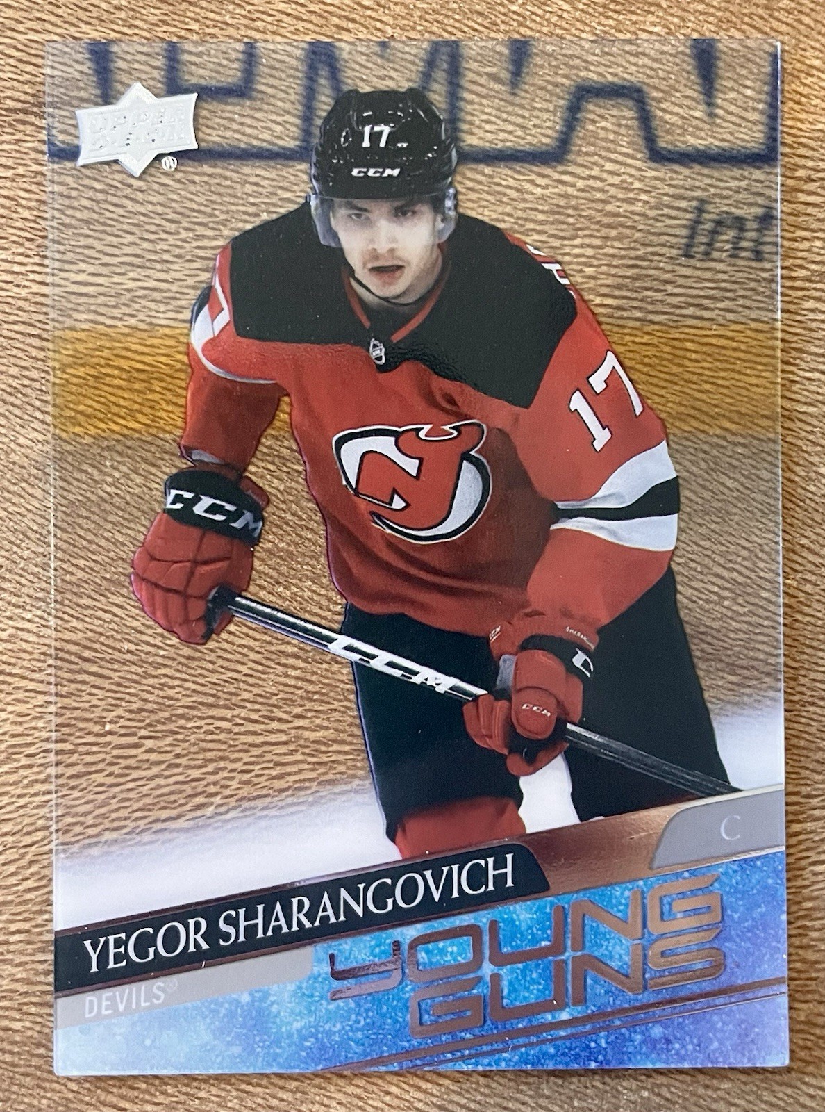 2020-21 Upper Deck Series 2 #489 Yegor Sharangovich Clear Cut Young Guns