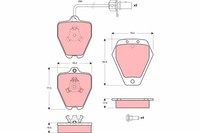 Bremsbelagsatz Scheibenbremse TRW GDB1451 FüR Audi 4B5 A6 C5 4B2 Avant 4B6 4B4