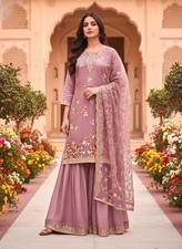 New Pur Gmy Silk Kurta Palazzo With Dupatta For Wedding Party Wear Readymade
