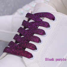 NEW Fashion Glitter Shoelaces Colorful Flat Shoe Laces for Athletic Running Snea