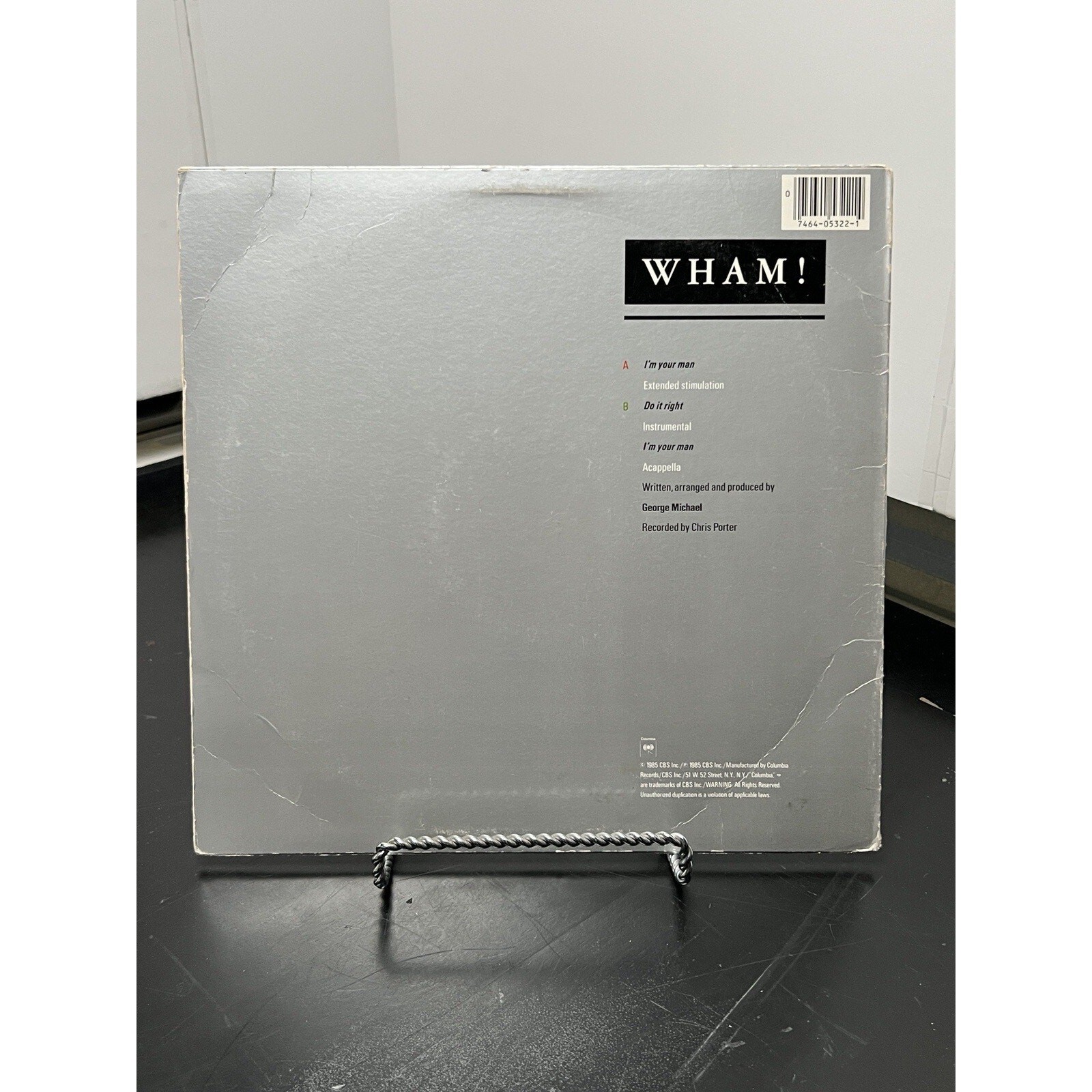 Wham! ‎– I'm Your Man 12" US 1985 Synth-pop Acapella George Michael thumbnail 2
