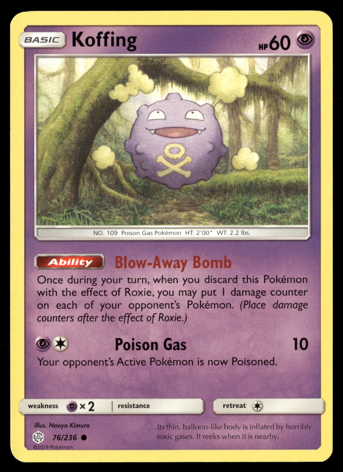 Koffing Normal Common SM - Cosmic Eclipse 76/236 LP