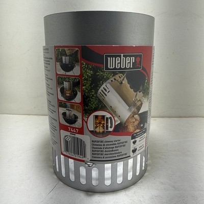 Weber Chimney Charcoal Fire Starter 7447 Rapidfire with Vents and Handle