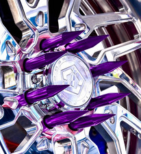 24 True Spike Fat 14x1.5 Lug Nuts 7.50 Long Tall For Ford F150 Trucks Purple 24 True Spike Fat 14x1.5 Lug Nuts 7.50 Long Tall For Ford F150 Trucks Purple
