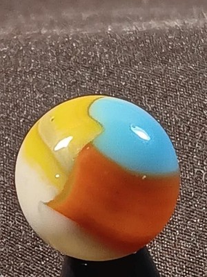 9/16'' Vitro Agate Turquoise Lemon Yellow Orange Tiger Eye Serious Marble A685