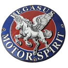 Vintage Pegasus Sign - Gas Pump Station Motor Spirit Porcelain Ad Wall Sign