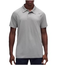 Lululemon Metal Vent Tech 2.0 Polo Shirt Gray Stretch Performance Men's Medium