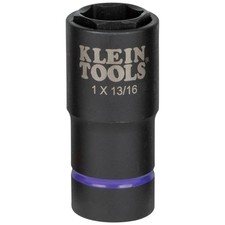 Klein Tools 66065 2-in-1 Impact Socket, 6-Poi...