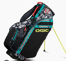 OGIO Silencer Stand Golf Bag 8-Way Dividers Dual Strap Black/White Teal/Orange