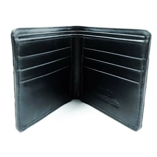 Nueva billetera plegable EXSOOTTI de cuero de cocodrilo negro real con cuerno... - Imagen 10 de 12
