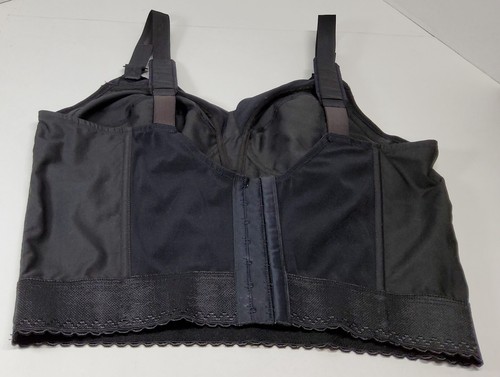 EXQUISITE FORM FULLY LONGLINE BRA SZ 40D BLACK BACK HOOK #7532 - Picture 4 of 8