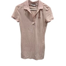Lacoste Polo Dress Slim Fit Casual Pink Short Sleeve Size 36