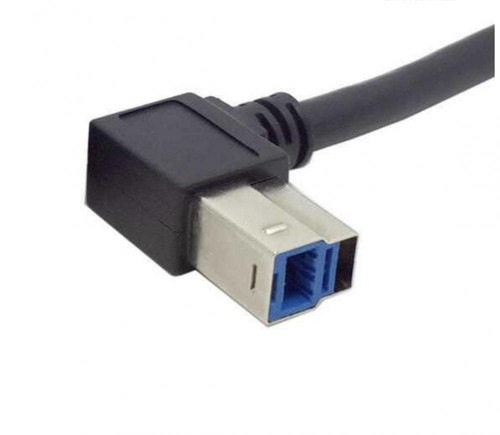 USB 3.0 Male to USB-B Male 90 Degree Down Angled Data Cable - 0.5m - Afbeelding 4 van 8