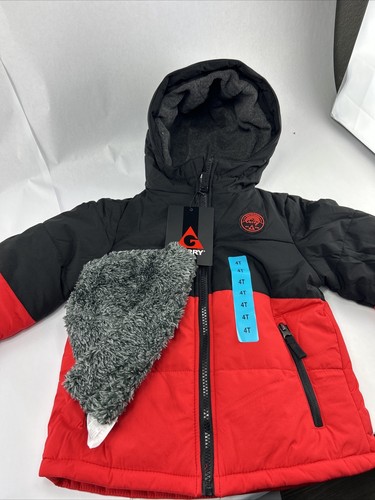 Gerry Systems Boy's 3-in-1 Puffer Jacket with Hat Size 4T or 5, Red or Blue - Picture 5 of 5