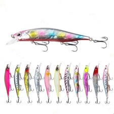 5 PCS 12cm/15g Minnow Fishing Lures Trolling Bait Crankbait Bass Hard Lure