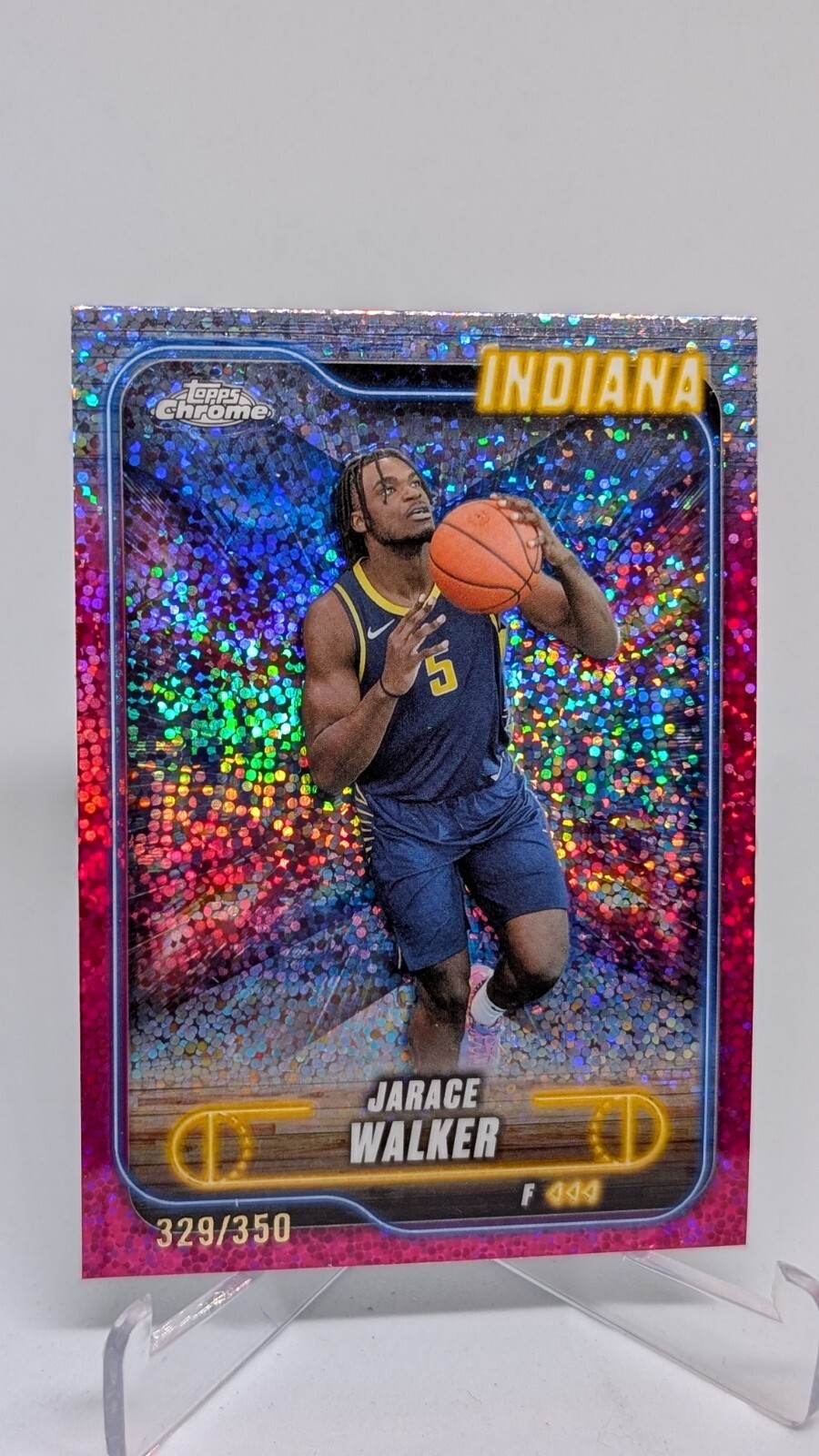 2024-25 Topps Chrome Basketball Jarace Walker #80 Magenta Speckle /350