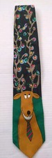 Hallmark Men's Neck Tie Yule Tie Greetings Reindeer USA