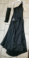 Chicas Black Bridesmaid Prom Formal C9482 Dress Size Small Long One Shoulder Chicas Black Bridesmaid Prom Formal C9482 Dress Size Small Long One Shoulder