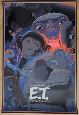 Laurent Durieux E.T. Movie Poster 2018 GID Variant X/150 Drew Barrymore ET 1982