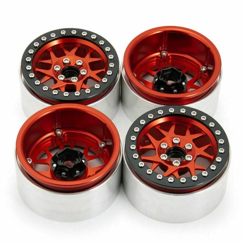 4PCS 2.2" CNC Aluminum Beadlock Wheels Rims Kit For 1/10 RC Crawler Accessories - Picture 7 of 12