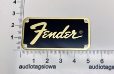 Fender Transitional Amp or Case Logo Badge Custom Made Metal with Gold Screws