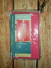 ESSENTIAL HOME PINK ONE SHEER VOILE PANEL 59" W X 63" L 150 CM X 160 CM  