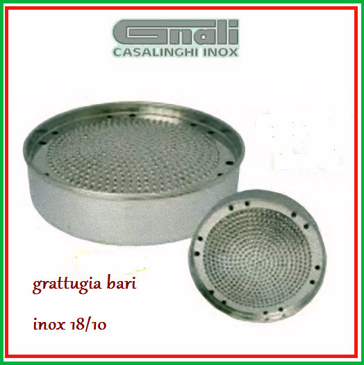 Grattugia Tonda cm.20 Bari Gnali Inox 18/10 Grattaformaggio Gratta Formaggio