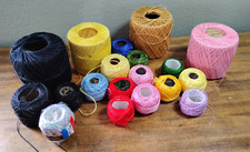 Lot of 19 Rolls of CROCHET THREAD variety of colors - DMC