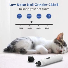 Electric Pet Nail Trimmer Dog Cat Grooming Tool Grinder Files Claws Clippers Kit