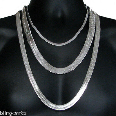 Essentials | 6 mm Silver-Tone Herringbone Chain Necklace | In stock! |  Lucleon