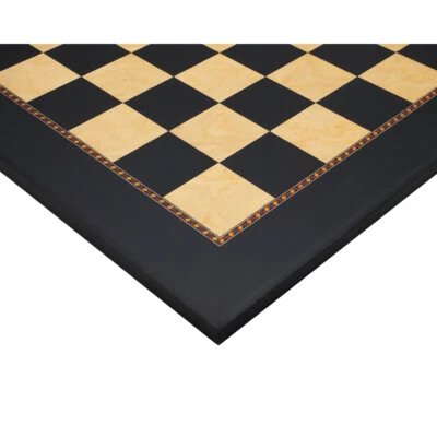REGENCY CHESS The Queen's Gambit Black Dyed Poplar and Ash Root Chess Board