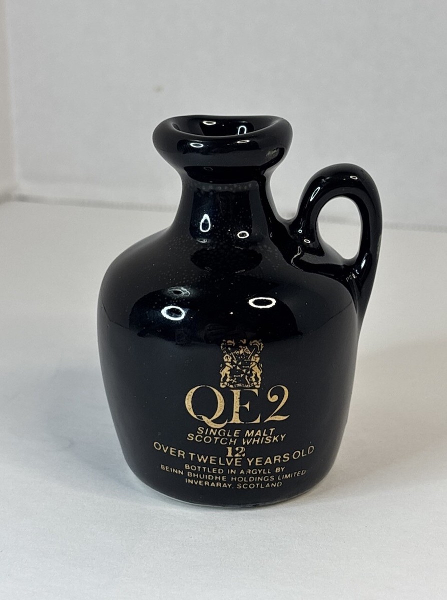 QE2 single malt scotch whisky fired clay decanter bottled in