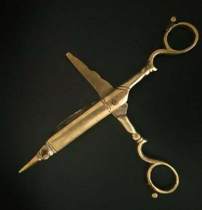 Vintage Antique rare scissor candlesticks. Candle. Wick. - Foto 10 di 12