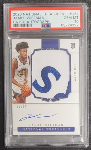 2020-21 National Treasures JAMES WISEMAN Rookie Patch Auto TRUE RPA /99 PSA 10