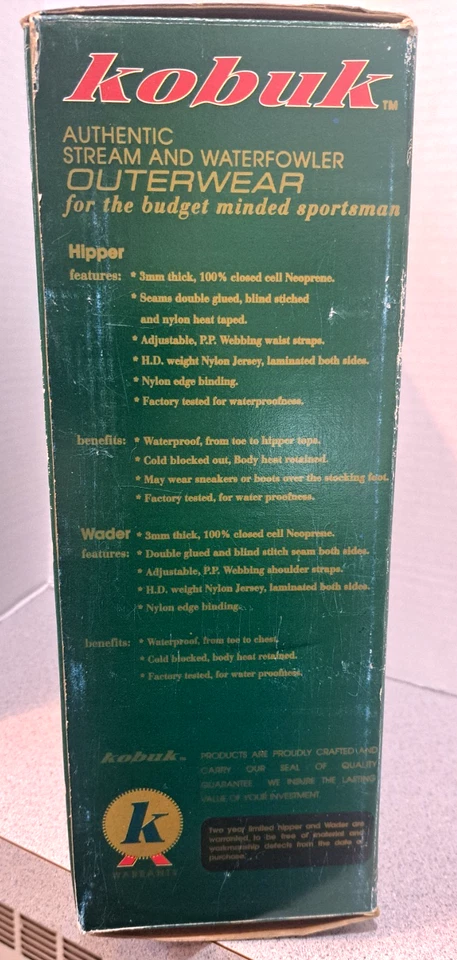 Kobuk Mens Camo 3mm Neoprene Stocking Foot Waders, Size Small with box - Image 2 of 4