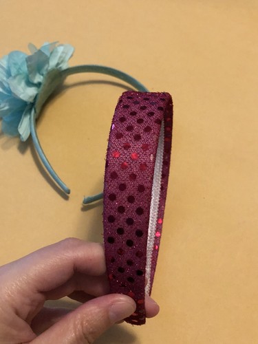 Sequin Hair Bow Poof Stylish BACK TO SCHOOL BOUTIQUE Headband (2) Girls - Picture 2 of 3