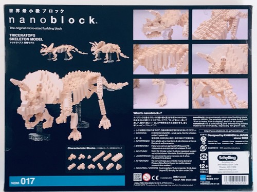 Nanoblock Triceratops Esqueleto Micro-Mini Bloques de Construcción 700 Piezas 12 años + Nuevo - Imagen 2 de 6